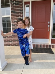 First Day of School 2020 - Greta 4th Grade and JB 1st Grade1